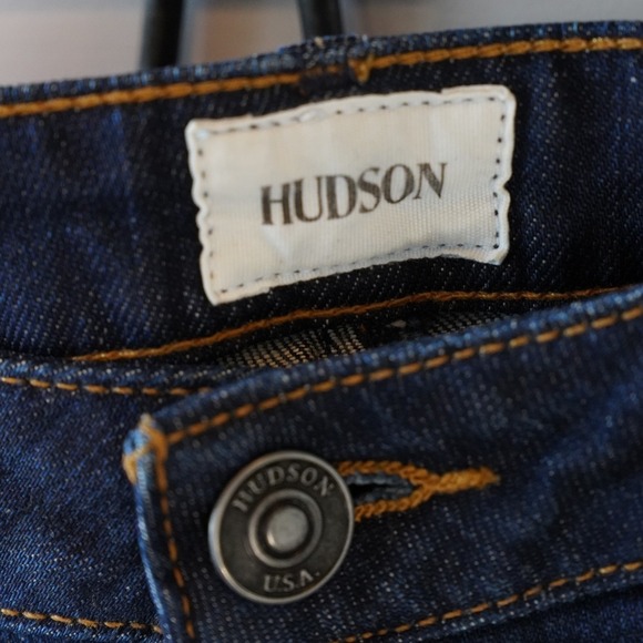 HUDSON, Carly Flap Straight Leg Dark Wash Denim Jeans Size 28 NW429DAP - Picture 6 of 9